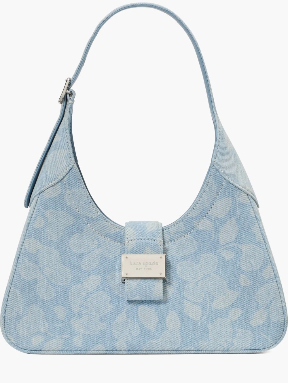 kate spade Light Blue Floral Jacquard Shoulder Bag #NWOT